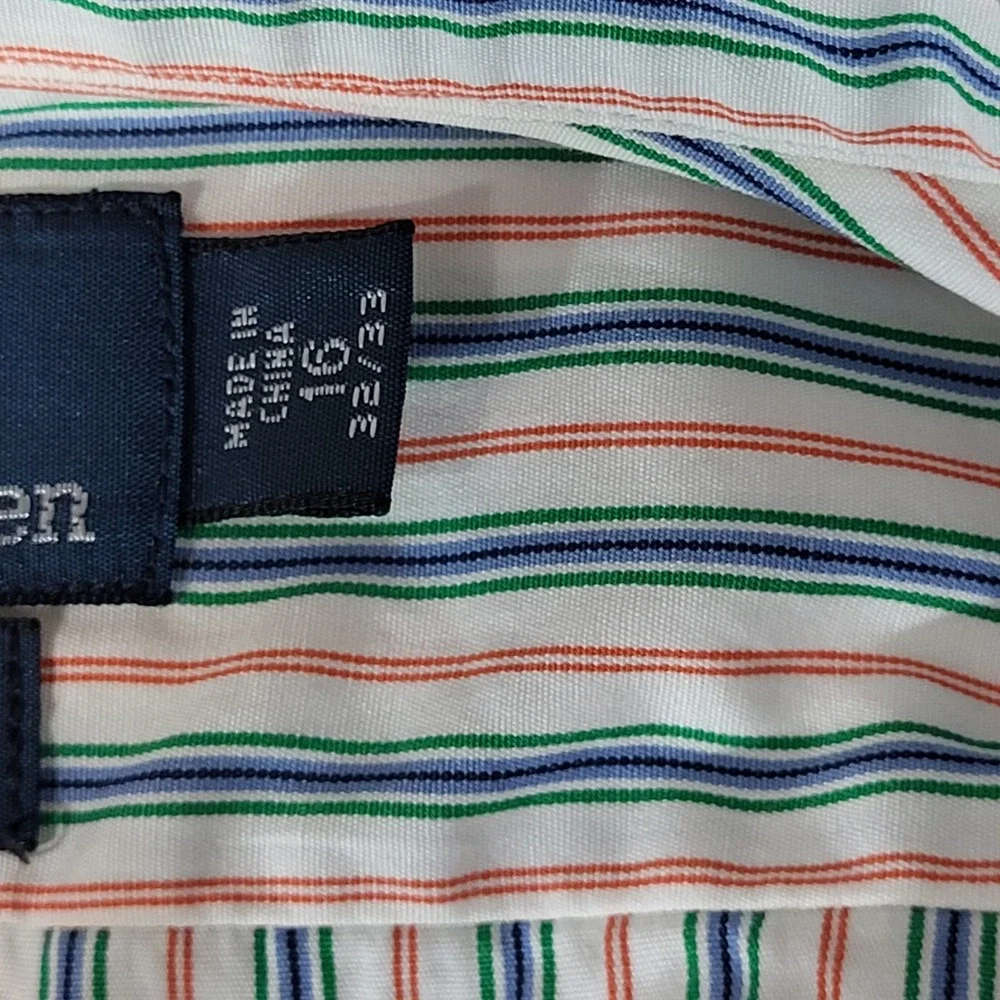 Polo Ralph Lauren Button Down Shirt Mens 16 32/33 Striped Regent Classic